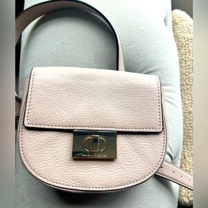 kate spade Pale Pink Leather Mini Saddle Bag